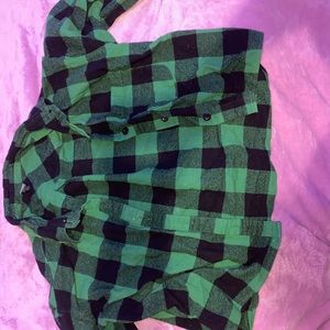 Wild Fable oversized cropped flannel